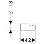 Крючок для полотенец Hansgrohe Logis Classic 41611000 Крючок для полотенец Hansgrohe Logis Classic 41611000